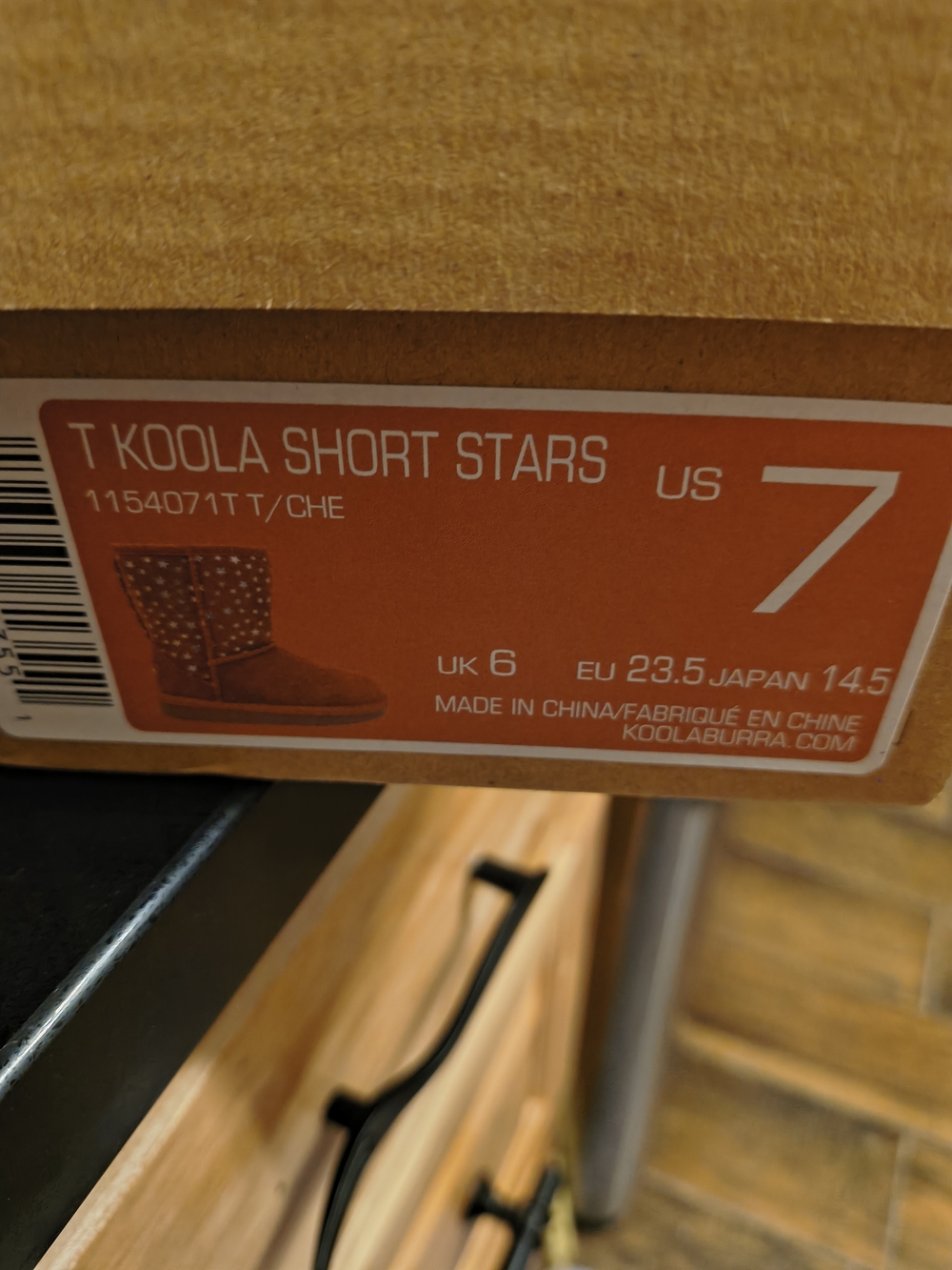 Koolaburra Kids' Chestnut Star Suede Boot Kids Sz 7 - Picture 4 of 4